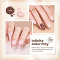 Beetles Gel Polish Nail Set 6 Colors Skin Tones Collection Nude Brown Gel Nail Polish Pink Neutral Soak off Uv Led Lamp Needed Manicure Diy Home