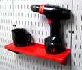 Wall Control Shelf 4in Deep Pegboard Shelf Assembly Pegboard and Slotted Tool Board – Red Red 4in x 16in