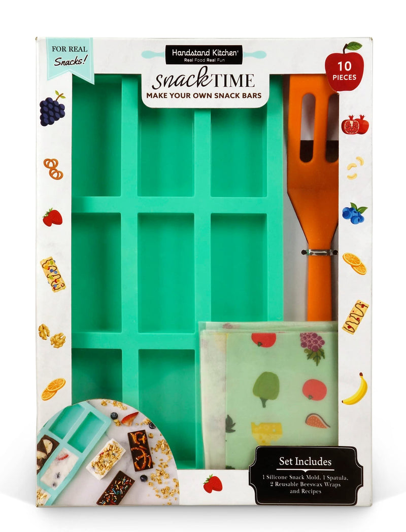Handstand Kitchen Snack Time 10-Piece Snack Bar Making Set with Including Reusable Beeswax Wraps