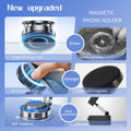 Vacuum Magnetic Phone Holder One-Handed Operation Foldable Adjustable Magnetic Phone Holder 360Â°Rotation for Car/Bathroom/Gym/Kitchen Multi-Scene