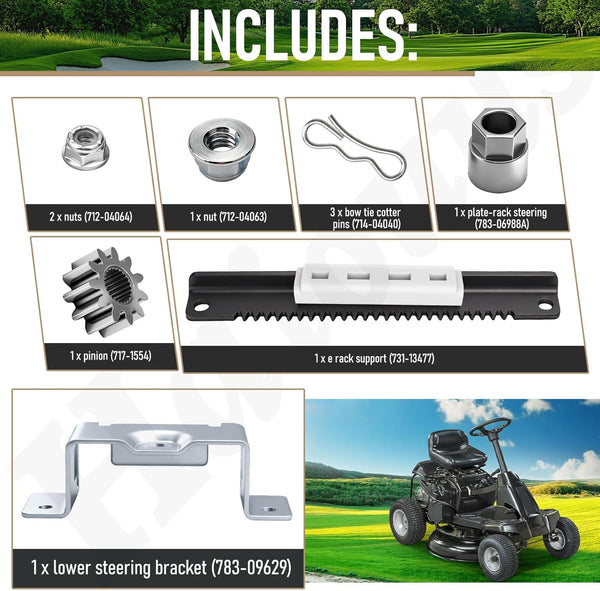753-11064B 783-07239A 75311064B CR12 Steering Service Kit for MTD, C-UB Cadet CC30H CC30E CC30 H-Ydro M-Ini Riders, for C-Raftsman R1000 Lawn