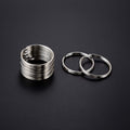 KINGFOREST 100-Pack Split Key Rings (1 Inch/25Mm) - Silver Nickel Metal Keychain Rings for Keys, DIY Crafts, Bags & Accessories - Durable Bulk