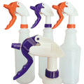 Spray Bottles Heavy Duty - 4 Pack 32 Oz, Empty Spray Bottles for Cleaning, Chemical Resistant HDPE, Industrial-Grade Spray Bottle with Heavy Duty