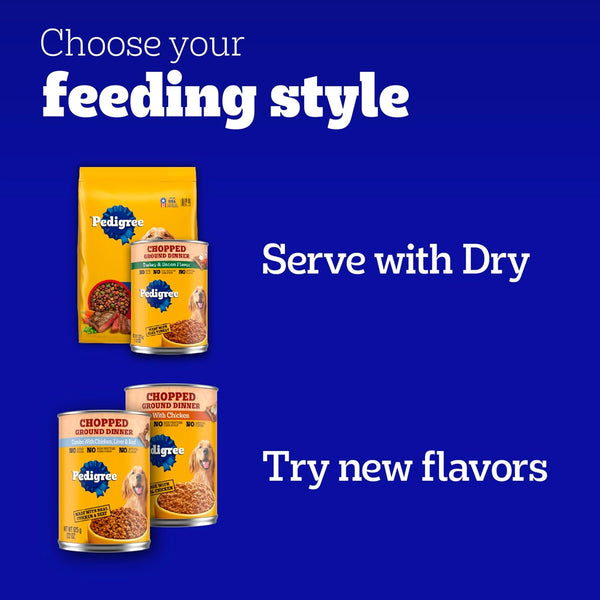 Pedigree Choice Cuts in Gravy Adult Canned Soft Wet Dog Food with Beef, 13.2 Oz. Cans (12 Count, Pack of 1)