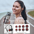 Bluetooth Headphones, Bluetooth 5.3 IPX7 Waterproof Wireless Sports Earbuds for Workout Gym, 16 Hrs Playtime Running Headphones with Noise