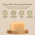 360Feel Original Shampoo Bar - Nourishing and Moisturizing Anti-Dandruff Natural Shampoo Bar - Handmade with Essential Oils - Travel Friendly and