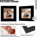 9X11 Inch Picture Frame Black for Wall Hanging or Tabletop, Poster Frame Wall Gallery Photo Frame with Shatter Resistant Plexiglas, Black