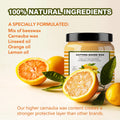 Premium Cutting Board Finish Wax - Natural Beeswax and Carnauba Wax - Enriched with Lemon & Orange Oils - for Wood Butcher Blocks, Wooden Bowls,