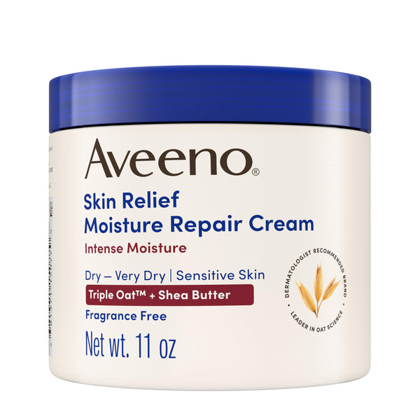 Aveeno Skin Relief Intense Moisture Repair Body Cream with Triple Oat & Shea Butter Formula, Helps Relieve & Restore Extra-Dry Skin with