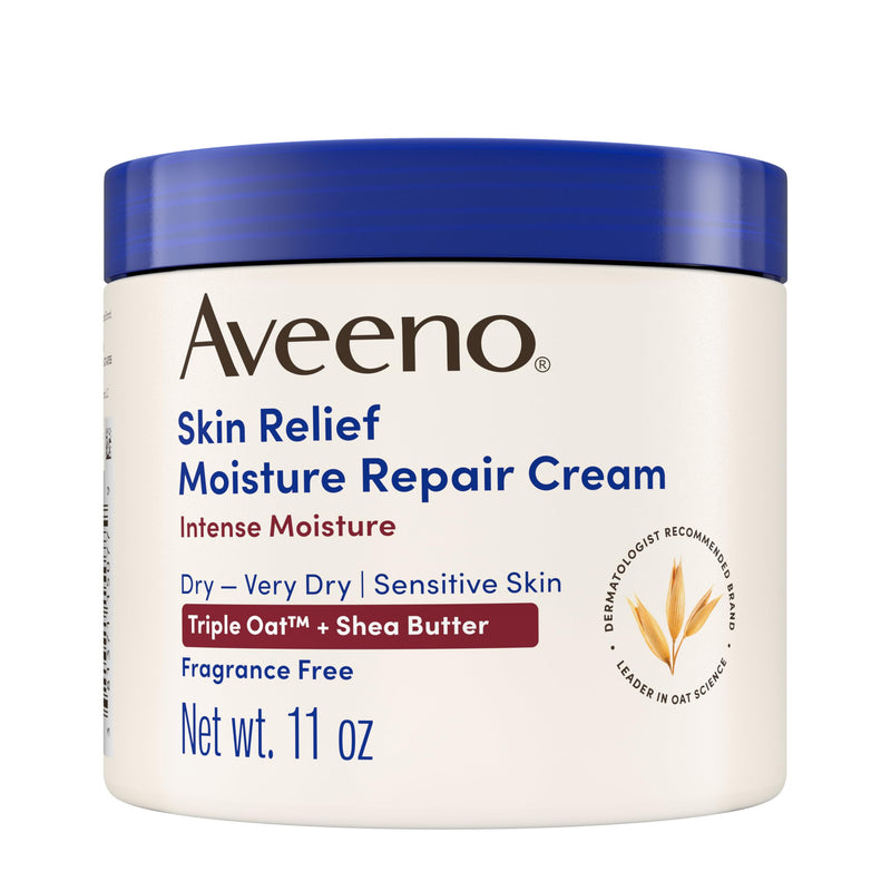 Aveeno Skin Relief Intense Moisture Repair Body Cream with Triple Oat & Shea Butter Formula, Helps Relieve & Restore Extra-Dry Skin with