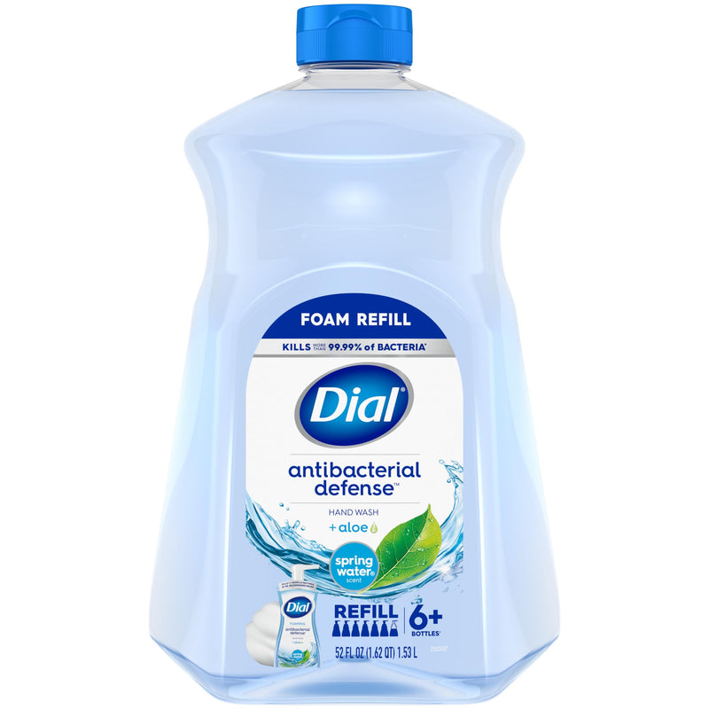 Dial Antibacterial Foaming Hand Soap Refill, Spring Water, 52 Fl Oz (Pack of 1)