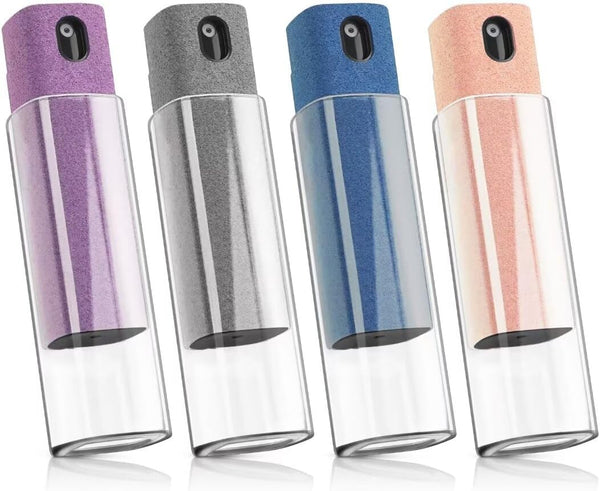 4 Pack Screen Cleaner 3-In-1 Touchscreen Mist Cleaner Spray and Microfiber Cloth Built-In Cleaning Solution Portable Reusable Fingerprint-Proof