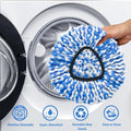 Mop Head Replacement, Spin Mop Refill Replace Head Compatible with 2 Tank Mop System, 4 Pack Machine Washable Microfiber Mop Heads Replacement for