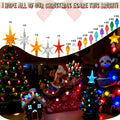 Ceramic Christmas Tree Replacement Lights/Bulbs, Ceramic Tree Medium Multicolor Twist Light Ornaments(117 Bulbs+5 Topper Star)