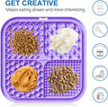 Lesipee Licking Mat for Dogs & Cats 2 Pack, Slow Feeder Lick Pat, Anxiety Relief Dog Toys Feeding Mat for Butter Yogurt Peanut, Pets Supplies