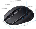 Cimetech Wireless Mouse, 2.4G Wireless Ergonomic Optical Mouse, Slim Silent Mouse with USB Receiver and 3 Adjustable DPI Cordless Computer Mouse