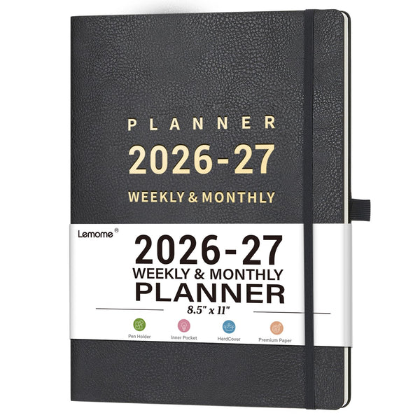 2025-2026 Planner - July 2025 - June 2026, Planner 2025-2026 Daily Weekly and Monthly, 8.5" X 11", Pen Holder, Calendar Stickers, Pocket, 25 Notes