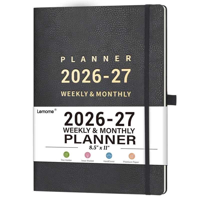 2025-2026 Planner - July 2025 - June 2026, Planner 2025-2026 Daily Weekly and Monthly, 8.5" X 11", Pen Holder, Calendar Stickers, Pocket, 25 Notes