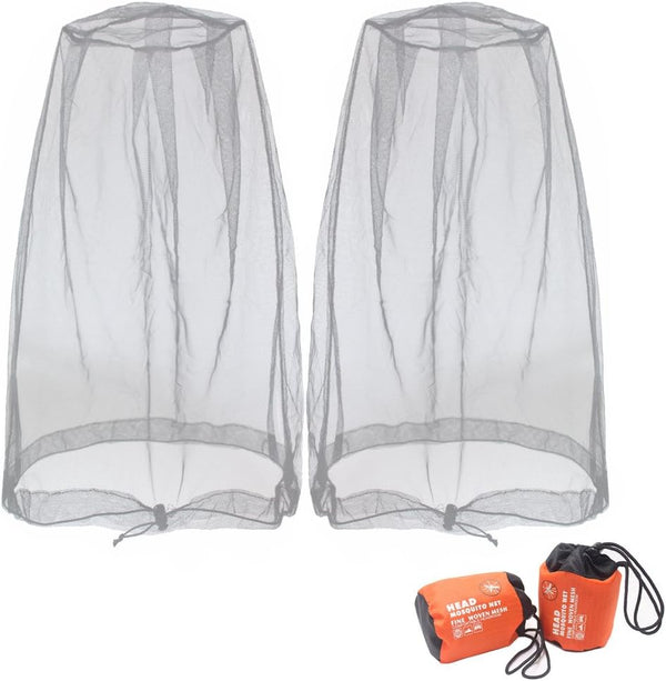 Benvo Mosquito Head Net Mesh, Face Neck Fly Netting Hood from Bugs Gnats Noseeums Screen Net for Any Outdoor Lover- with Carry Bags Fits Most