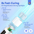 SAVILAND Mini U V Light for Nails - Cordless Handheld U V Lamp with Portable Stand, Handsfree LED Gel Nail Lamp Portable Nail Dryer for Curing Gel