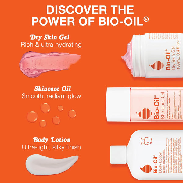 Bio-Oil Skincare Body Oil Serum, Face and Body Moisturizer with Vitamin E & A, for Scars, Stretch Marks, Sensitive Skin, All Skin Types,