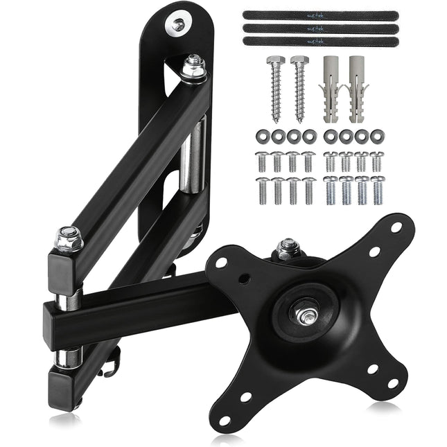 Suptek TV Wall Mount Swivel Tilt Rotation Full Motion Adjustable Articulating for Most 15-32 Inch LED, LCD Monitor Wall 