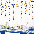 Navy-Blue White-Gold Party-Decorations Streamers Garland - 52Ft Graduation 2025 Glitter Hanging Paper Banner, Men Boy Birthday Nautical Fathers