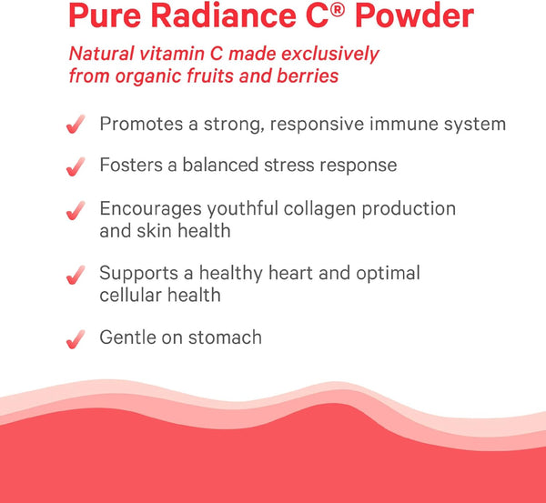 Pure Synergy Pure Radiance C | Organic Vitamin C Powder | 100% Natural, Whole Food, Non-Gmo Supplement with Camu Camu Extract | for Immune and