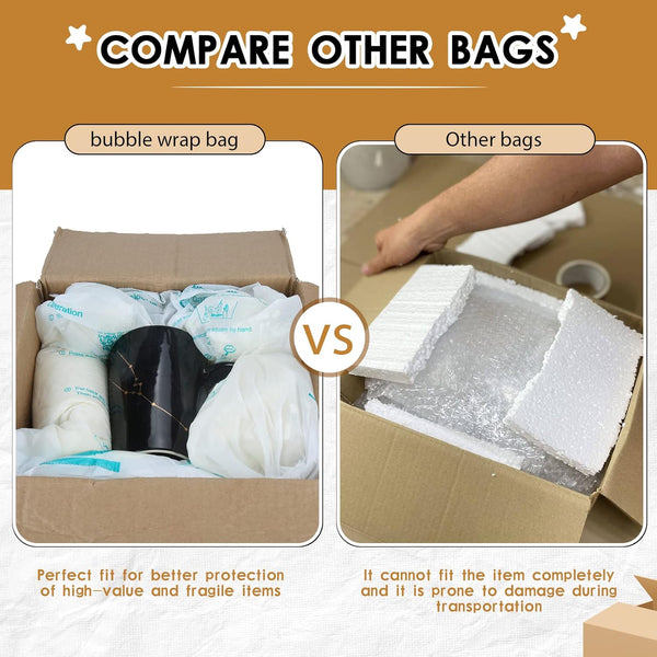 Foam Bag for Shipping, Pack of 8 Handy Foam Room Temperature Expanding Foam Packaging Bags, Instant Pack Quick Expanding Packaging Filler -