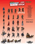 Arcknight Flat Plastic Miniatures: Mankind Horde; 31 Unique Human-Themed Enemy Minis for DND 5E and Pathfinder; Affordable, Skinny Figurines for