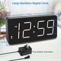 Peakeep Digital Alarm Clock for Bedroom Bedside, Loud Alarm Clock for Heavy Sleepers, Large Big LED Numbers for Seniors, Battery Backup Plug in