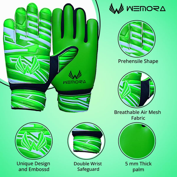Soccer Goalie Gloves for Kids Youth Junior Boys 4Mm anti Slip Strong Grips Palm Football Goalkeeper Gloves