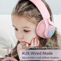 Kids Bluetooth Headphones,85db Volume Limit,Hearing Protection,Wireless Headphones with Mic,Music,Chat,Kids Mode,Normal Mode,Wireless and