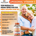 Wholesome Wellness Liposomal Vitamin C Capsules (200 Pills 1500Mg Buffered) High Absorption, Immune System & Collagen Booster, High Dose Fat