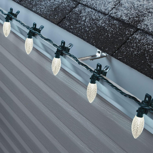 Noma Quick-Clip Customizable Holiday String Lights, 100 LED Bulbs, 66.8Ft Long, Warm White