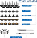 Weiwei 173 PCS Canvas Snap Kit 2 Types Marine Grade 3/8" Socket Boat Snaps Buttons with Setting Tool Stainless Steel Heavy Duty Metal Snaps