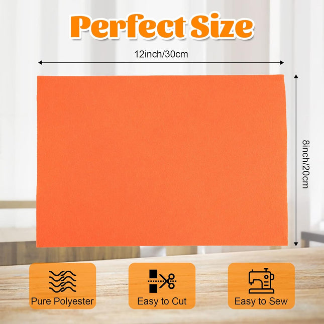 40Pcs Felt Fabric Sheets,8 X 12 Inch DIY Craft Felt Sheets 1Mm Thick,Soft Felt Fabric Sheet Assorted Color Felt Squares 