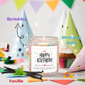 Homsolver Happy Birthday Gifts for Women Unique, Vanilla Cream Scent with Sprinkles Candy Birthday Candles for Her, Handmade Aromatherapy Candle