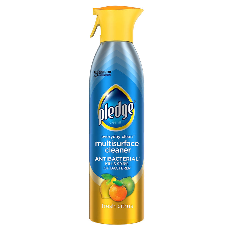 Pledge Antibacterial Multisurface Cleaner Spray, Fresh Citrus Scent, 9.7Oz