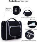 Hanging Toiletry Bag for Women Travel Makeup Bag Organizer Toiletries Bag for Cosmetics Essentials Accessories (Large, Black)