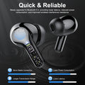 Wireless Earbuds, Bluetooth 5.4 Headphones Hifi Stereo, Bluetooth Earbuds with ENC Noise Cancelling Mic, IP7 Waterproof in Ear Earphones, 48H, LED