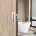 Pocket Door Pull and Edge Set, Stainless Steel Hardware Recessed Handle, Sliding Door Finger Flush Pull (Brushed Steel, 3 Pack)