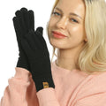 Vigrace Womens Winter Touchscreen Gloves Cable Knit Warm Lined 3 Fingers Dual-Layer Touch Screen Texting Thermal Glove