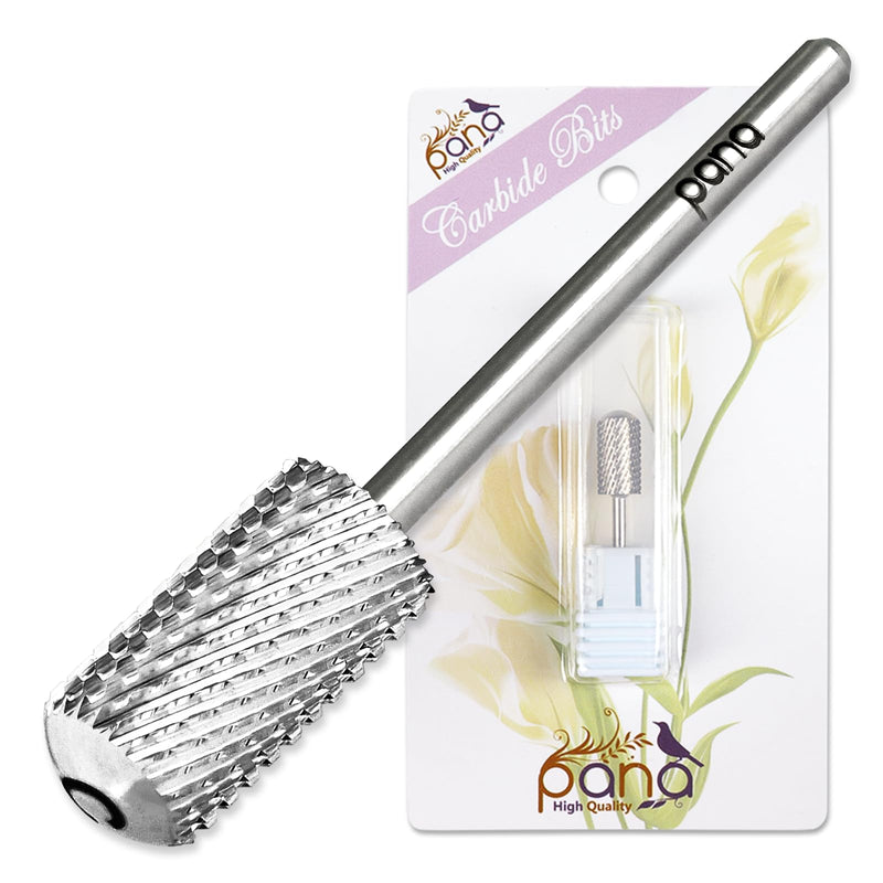 PANA 3/32" Large Smooth round Top Safety Carbide Nail Drill Bit for Gel Polish & Acrylic Removal Nail Salon Manicure Pedicure Electric File Tools