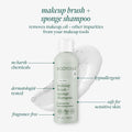 Ecotools Makeup Brush + Sponge Shampoo, Remove Makeup & Impurities from Tools, Sponges, & Puffs, Fragrance-Free Brush Cleanser, No Harsh