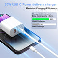 Ipad Charger 2 Pack 20W Dual Port QC + PD 3.0 Power Adapter Fast Wall Charger Block with 6FT&10FT Lightning Cord Cable for Ipad 9/8/ 7 Generation,