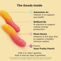 OLLY Kids Multivitamin Gummy Worms, Overall Health and Immune Support, Vitamins and Minerals A, C, D, E, Bs and Zinc, Chewable Supplement, Sour