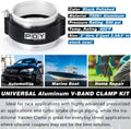 3 Inch Aluminum Quick Release V Band Clamp with Flange Intake Intercooler Pipe Clamp Throttle Union Sleeve