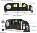 Laser Level Multi Tool, Multipurpose Cross Line Laser Leveler Kit Tools with Metric Rulers 8Ft/2.5M for Hanging Pictures Cabinets Tile Curtains
