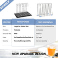 IDEATECH Reusable Bag Rack with Cup Drying Mat,Plastic Bag Dryer Rack Dish Drying,Collapsible Kitchen Counter Storage Organizer Sponge